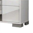 Suni Nightstand- Glossy White Wood with UV Finish- 2 Drawers- 24 Inch