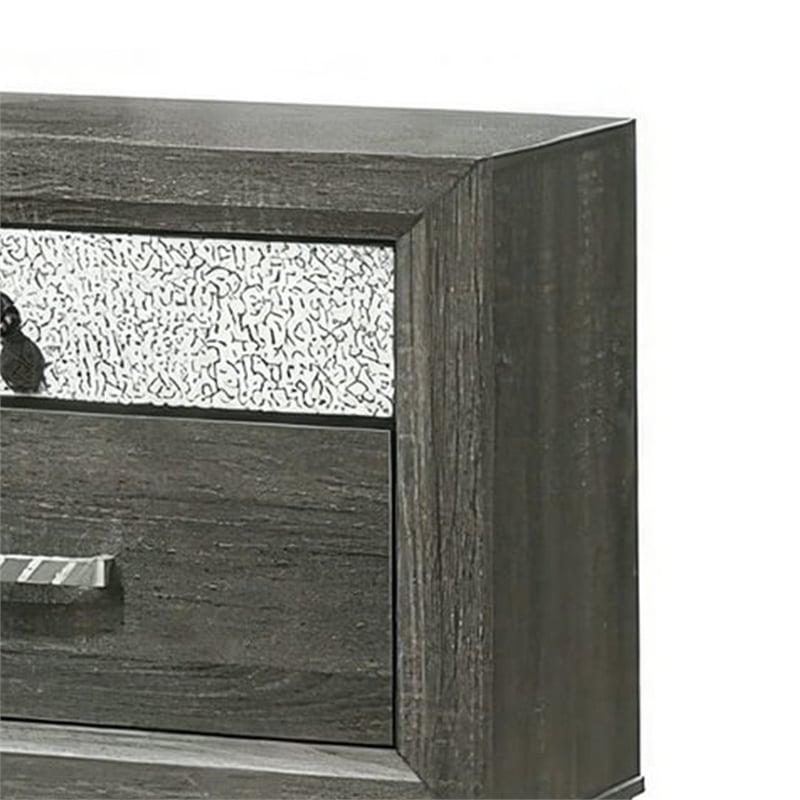 Lito 25 Inch Nightstand- 1 Drawer and Jewelry Tray