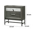 Lito 25 Inch Nightstand- 1 Drawer and Jewelry Tray