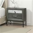Lito 25 Inch Nightstand- 1 Drawer and Jewelry Tray