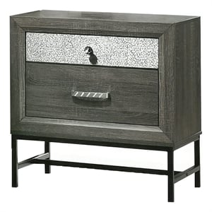 Lito 25 Inch Nightstand- 1 Drawer and Jewelry Tray