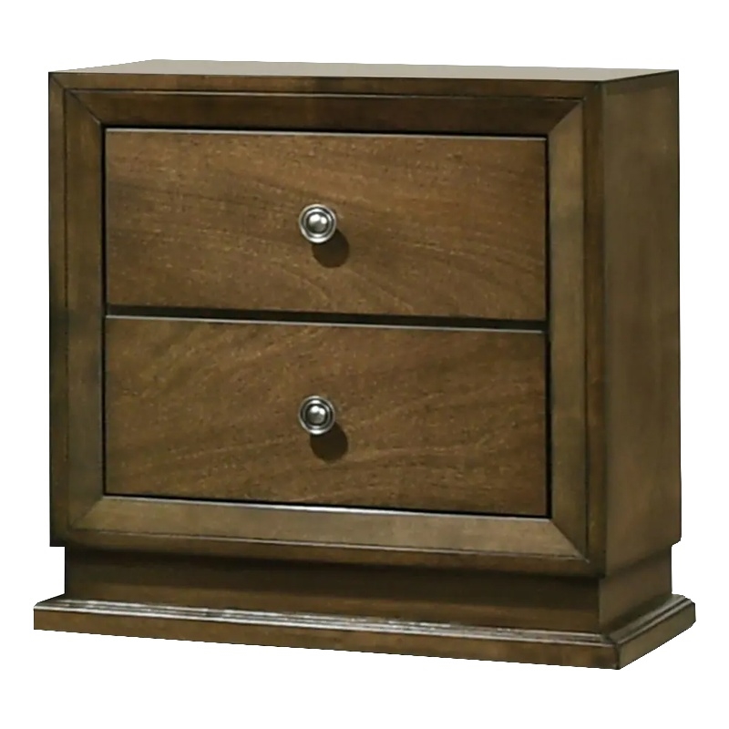 Rouk 24 Inch 2 Drawer Nightstand- Transitional