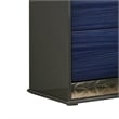 Zara Nightstand w 2 Drawers- Crystal Knobs