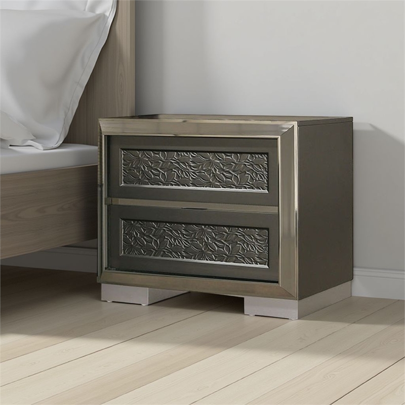 Levi Nightstand- 2 Leaf Molded Framed Drawers