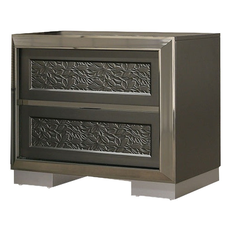Levi Nightstand- 2 Leaf Molded Framed Drawers