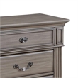 Recus Classic Nightstand with 3 Drawers- Acrylic Accents-Solid Wood