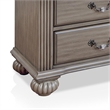 Recus Classic Nightstand with 3 Drawers- Acrylic Accents-Solid Wood