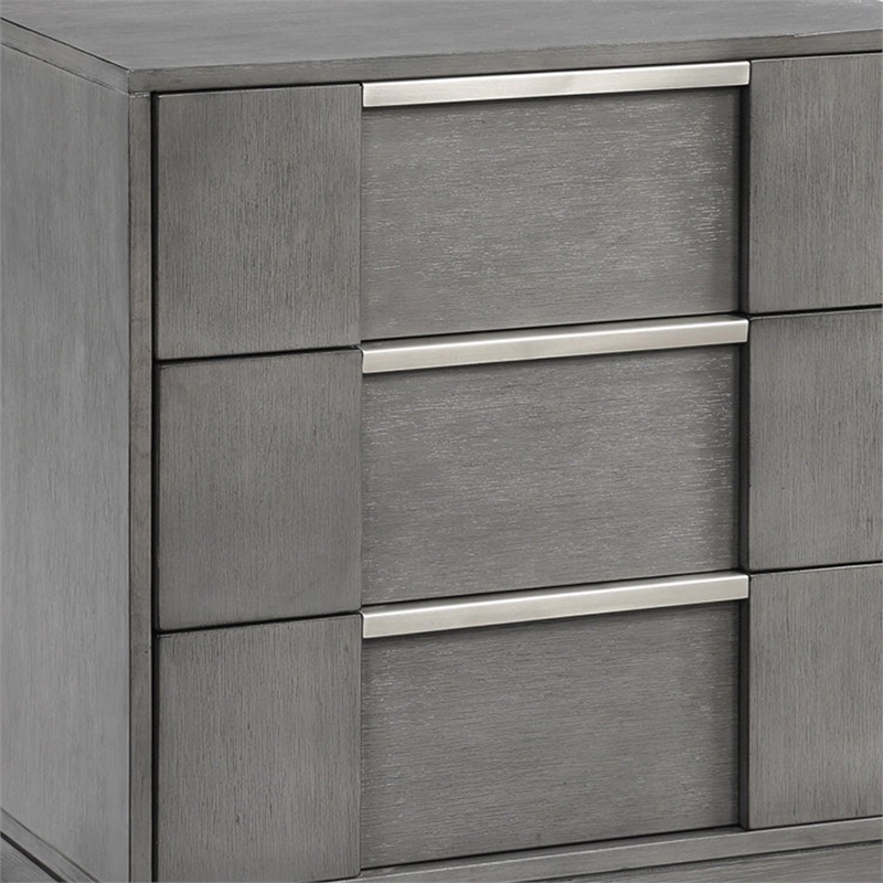 Levice Nightstand with 3 Drawers- Dovetail Built Solid Wood