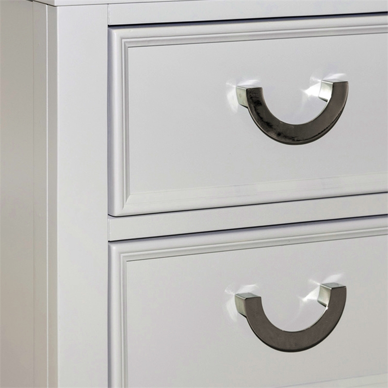 Roly Nightstand with 2 Drawers- Molded Details-Solid Wood