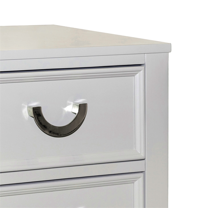 Roly Nightstand with 2 Drawers- Molded Details-Solid Wood