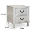 Roly Nightstand with 2 Drawers- Molded Details-Solid Wood