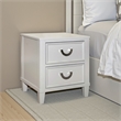 Roly Nightstand with 2 Drawers- Molded Details-Solid Wood