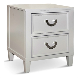 Roly Nightstand with 2 Drawers- Molded Details-Solid Wood