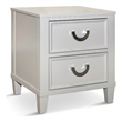Roly Nightstand with 2 Drawers- Molded Details-Solid Wood