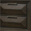 Fema Nightstand- 2 Bevel Drawers- Nickel Handles