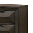 Fema Nightstand- 2 Bevel Drawers- Nickel Handles
