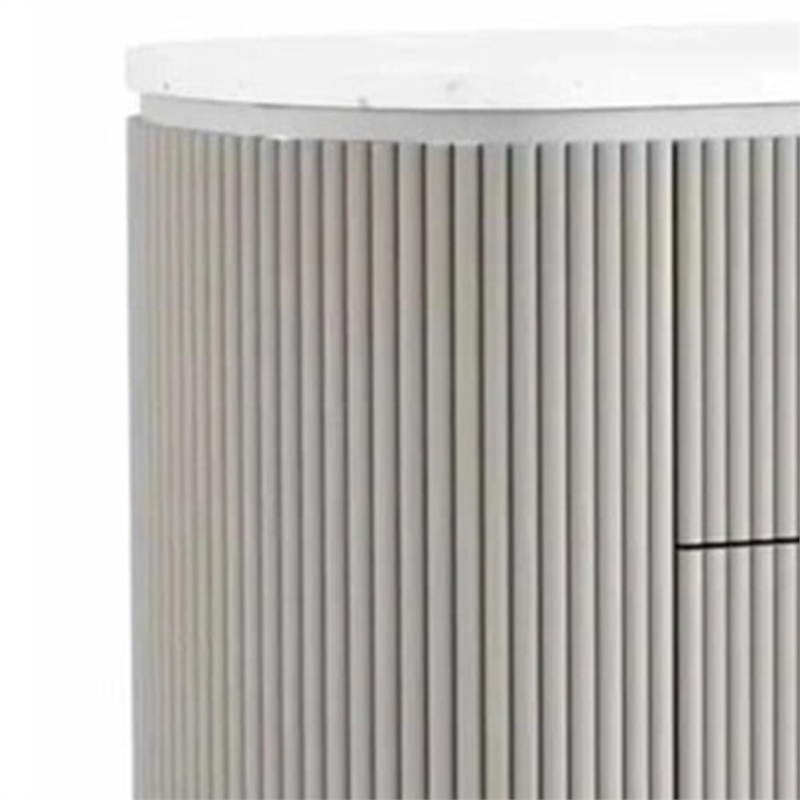 Gema Nightstand- 2 Drawers- Cultured Stone Top