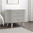 Gema Nightstand- 2 Drawers- Cultured Stone Top