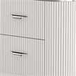 Alda Nightstand w 2 Drawers- Black Stone Top