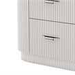Alda Nightstand w 2 Drawers- Black Stone Top