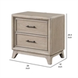 Myna Nightstand- 2 Drawers- 27 Inch