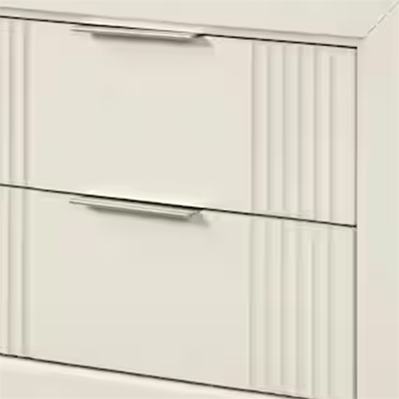 Toi Nightstand- 2 Drawers- Antique White Finished Solid Wood- 27 Inch