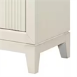 Toi Nightstand- 2 Drawers- Antique White Finished Solid Wood- 27 Inch