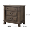 Huder Nightstand- 3 Drawers- 29 Inch