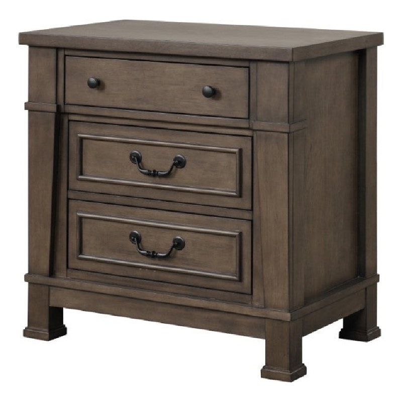 Huder Nightstand- 3 Drawers- 29 Inch