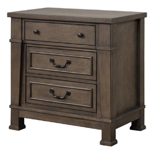 Huder Nightstand- 3 Drawers- 29 Inch