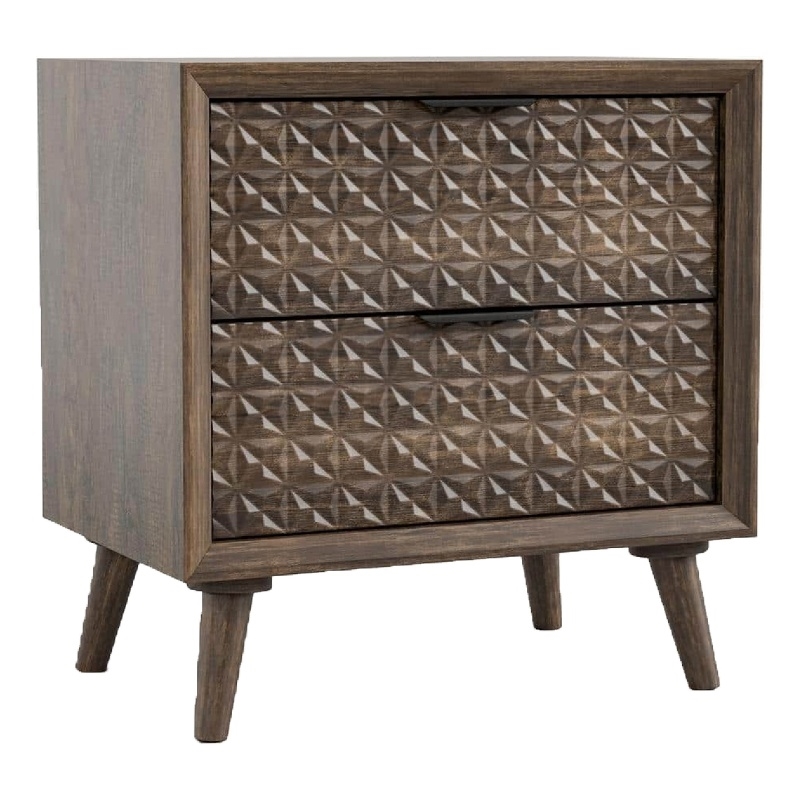 Fel Nightstand- 2 Drawers- 25 Inch