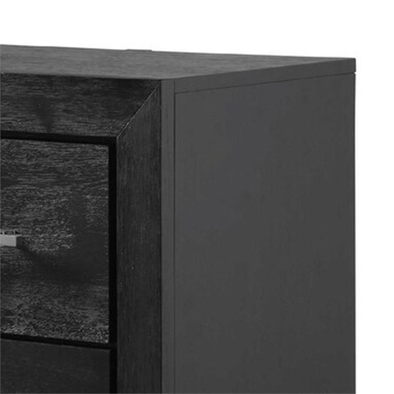 Ashen Nightstand w USB- 2 Drawers-26 Inch