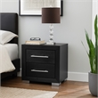 Ashen Nightstand w USB- 2 Drawers-26 Inch