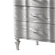Eleena Nightstand- 3 Drawers- Silver Solid Wood- Metal Handles 28 Inch