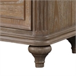 Lyla Nightstand w USB- 2 Drawers- Rustic Oak Solid Wood Frame- 30 Inch
