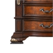 Iliana Nightstand- 3 Drawers- Ornate Oak and Dark Cherry Brown- 33 Inch