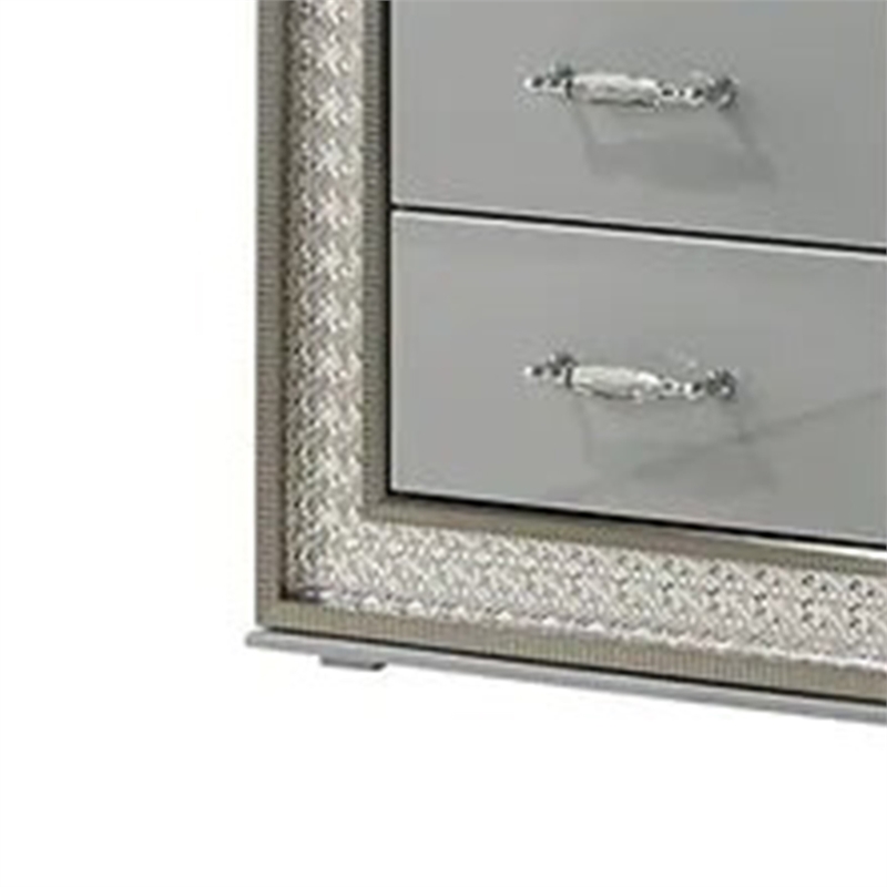 Cyl Nightstand with 2 Drawers- Scale Molding Trim