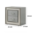 Cyl Nightstand with 2 Drawers- Scale Molding Trim