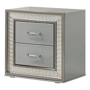 Cyl Nightstand with 2 Drawers- Scale Molding Trim