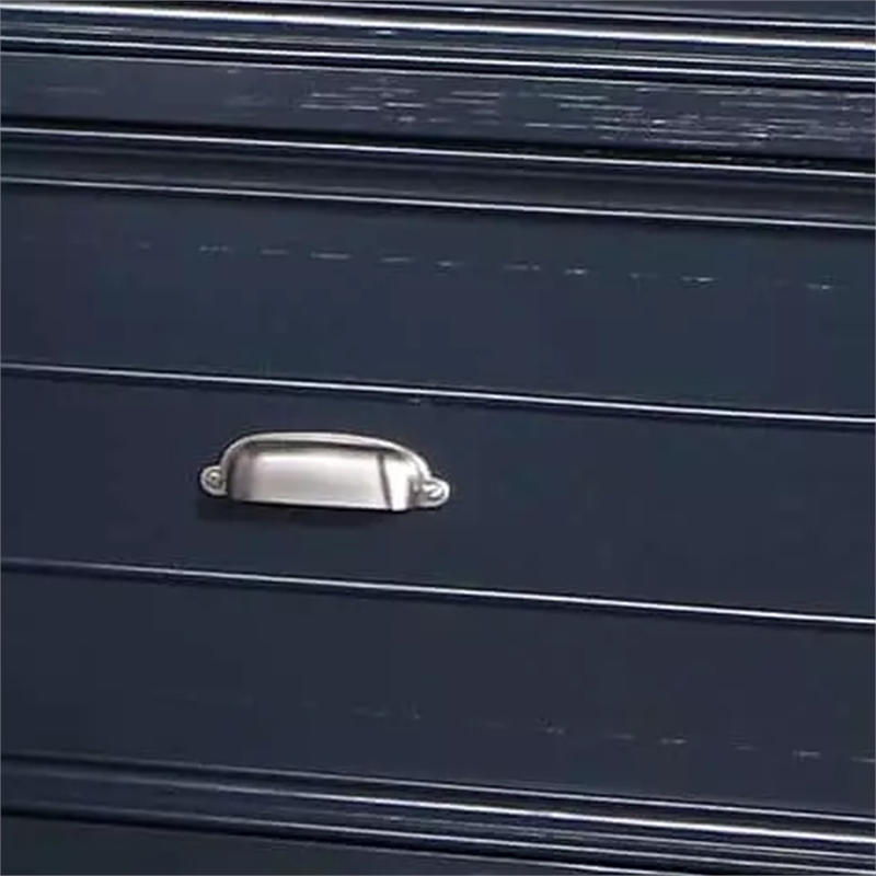 Zeny Nightstand- 1 Cup Handle Drawer with 1 Shelf- Solid Wood