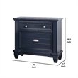 Zeny Nightstand- 1 Cup Handle Drawer with 1 Shelf- Solid Wood