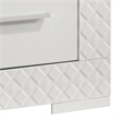 Dema 2 Drawer Nightstand- High Gloss White Textured Trim