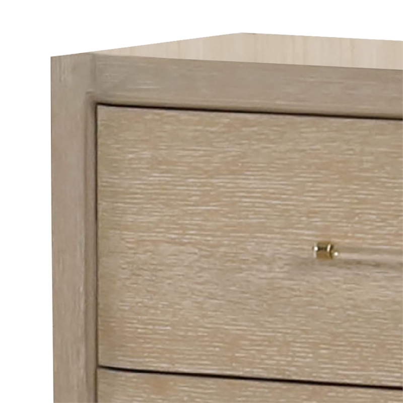 Fea Nightstand with USB Ports- 2 Drawers