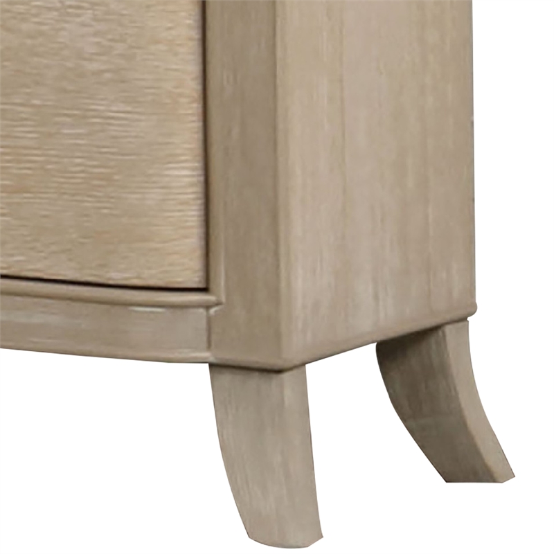 Fea Nightstand with USB Ports- 2 Drawers