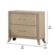 Fea Nightstand with USB Ports- 2 Drawers