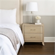 Fea Nightstand with USB Ports- 2 Drawers