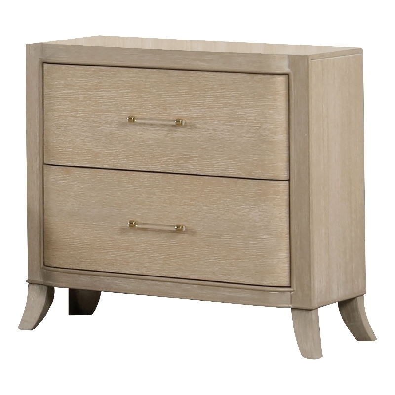 Fea Nightstand with USB Ports- 2 Drawers
