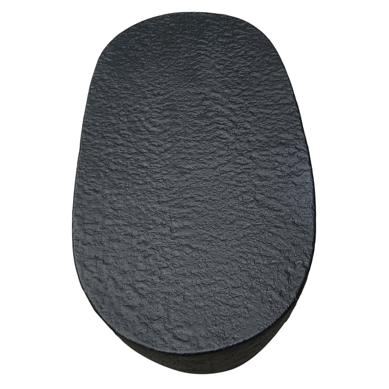 Josi 36 Inch Coffee Table- Matte Black Sculptural Aluminum Frame