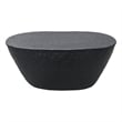 Josi 36 Inch Coffee Table- Matte Black Sculptural Aluminum Frame