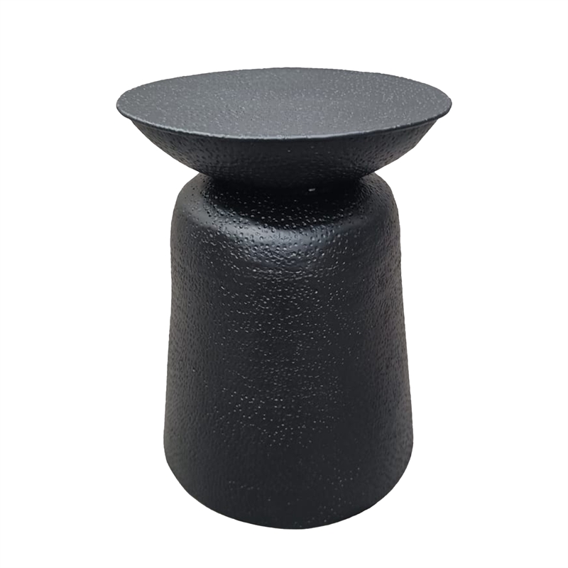 Josi 21 Inch Round Side End Table- Handcrafted Hammered Design